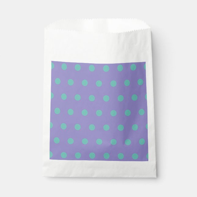 Bolsas Polka Dot Favor (Lavender y Aqua) (Anverso)