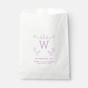 Bolsas Purple Whimsical Flourish Monograma Favorit