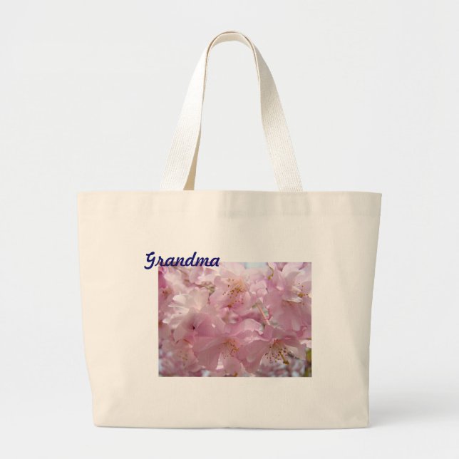 Bolsas regalo para abuela Flores de árbol rosa (Frente)