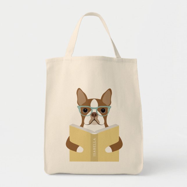 Bolsas reutilizables para perro Boston Terrier (Frente)