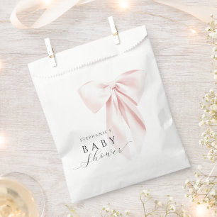 Bolsas Rubor Pink Bow Baby Shower Favorito