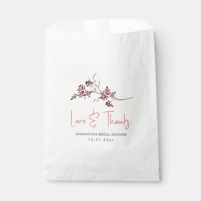 Bolsas Rustic Fall Bridal Shower Favorito Personal (Anverso)