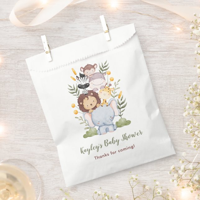 Bolsas Safari Favor - Baby Shower del chico de los (Cortado)