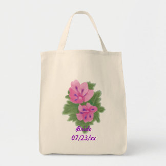 Bolsas Tote Bags, Boda de novia morado rosado