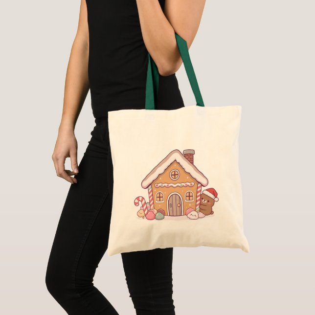 Bolsas Tote Casa de Navidad Kawaii (Anverso (producto))