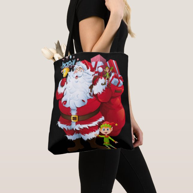 Bolsas Tote de Navidad para Mujeres, Santa (Detalle)
