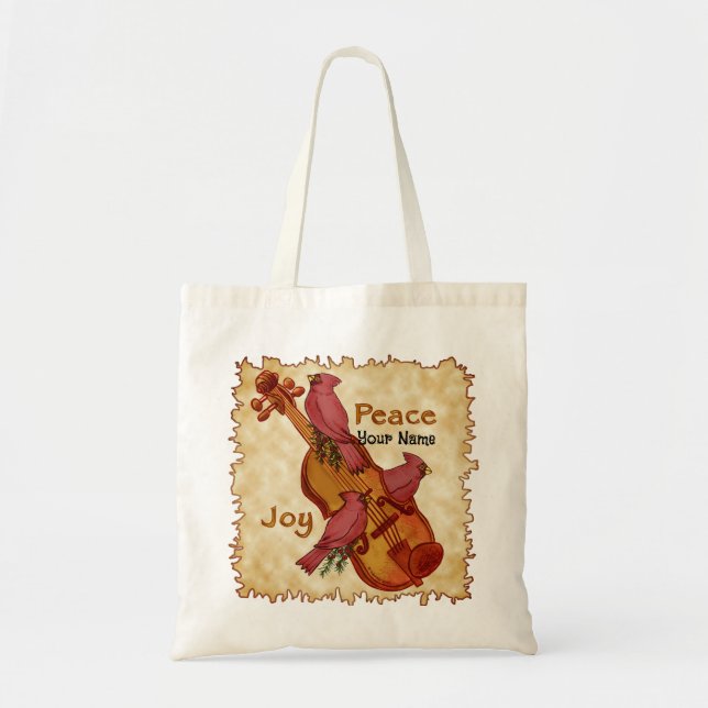 Bolsas tote de violín de cardenales (Frente)