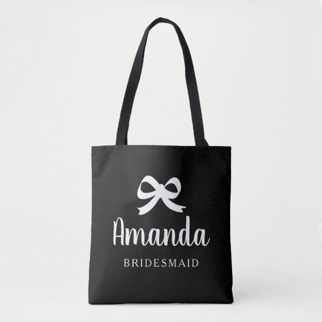 Bolsas tote personalizadas con lazo de nudo para d (Anverso)