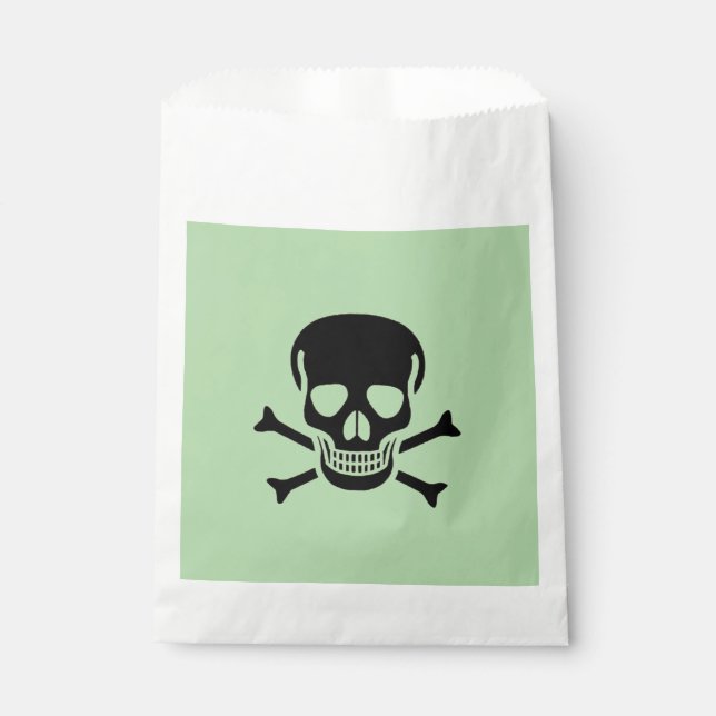 Bolsas verdes blancas de cráneo negro (Anverso)
