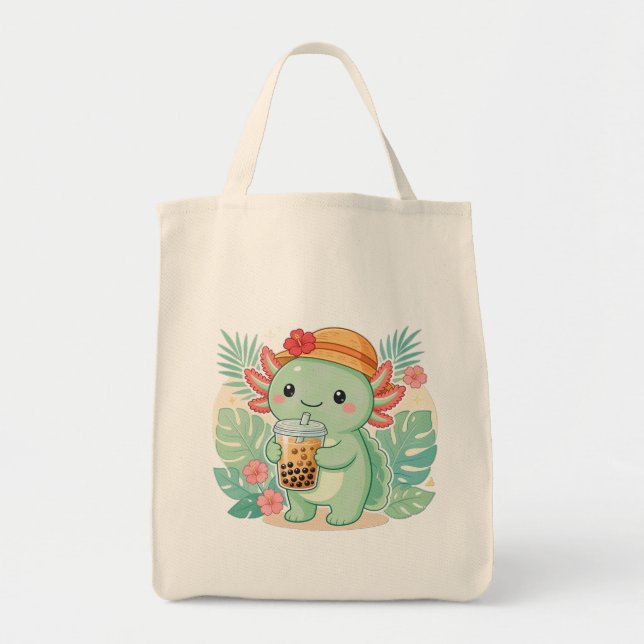Bolsas verdes de tote de Axolotxl (Frente)