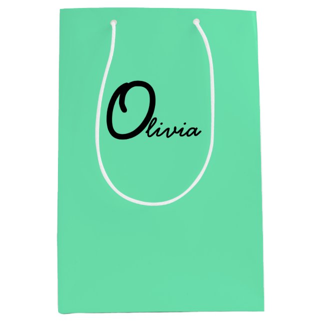 Bolsas verdes personalizadas de favor del partido (Anverso)