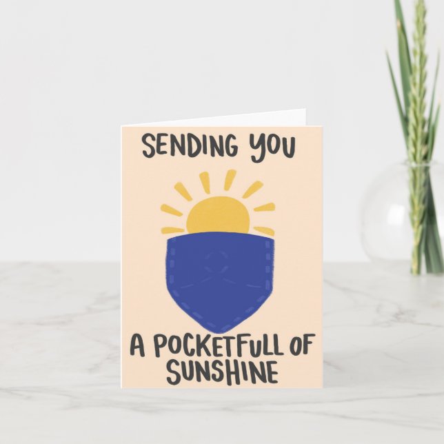 Bolsillo de Sunshine, 4x6, tarjeta de felicitación (Anverso)
