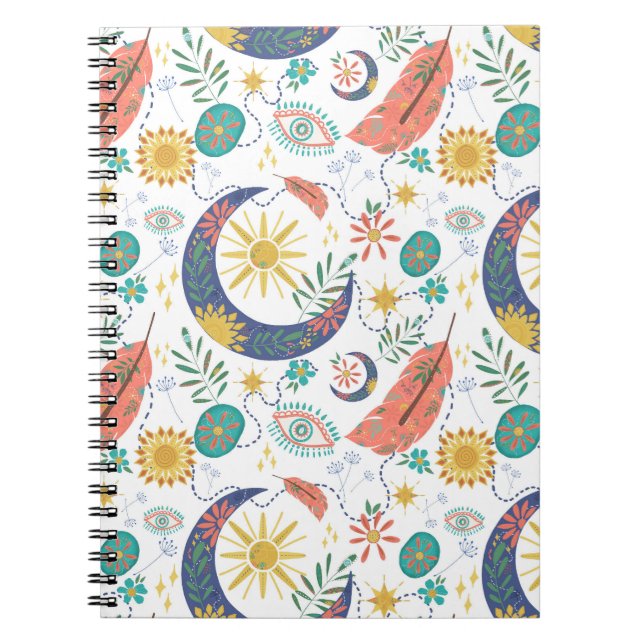 Bolsillo Lleno de Destellos Cuaderno Espiral Boho  (Frente)