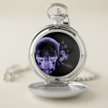 Piezas de cráneo y reloj de rayos X - Púrpura
