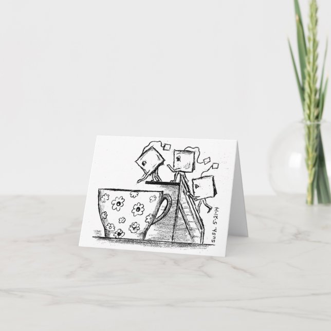 Bolsitas de té -- Tarjeta de nota (Anverso)