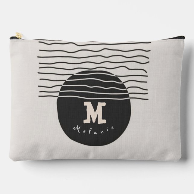 Bolsito Accesorio Grande Abstract aesthetic minimal Monogram Modern  (Anverso)