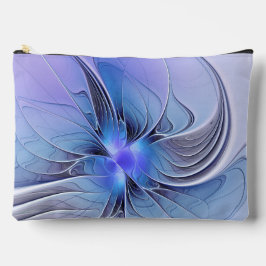 Bolsito Accesorio Grande Abstract Modern Fractal Art Lavender Blue