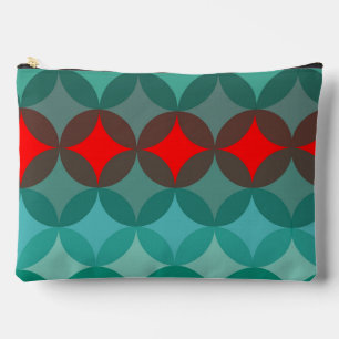 Bolsito Accesorio Grande abstracto verde azulado y rojo inspirado por Art D