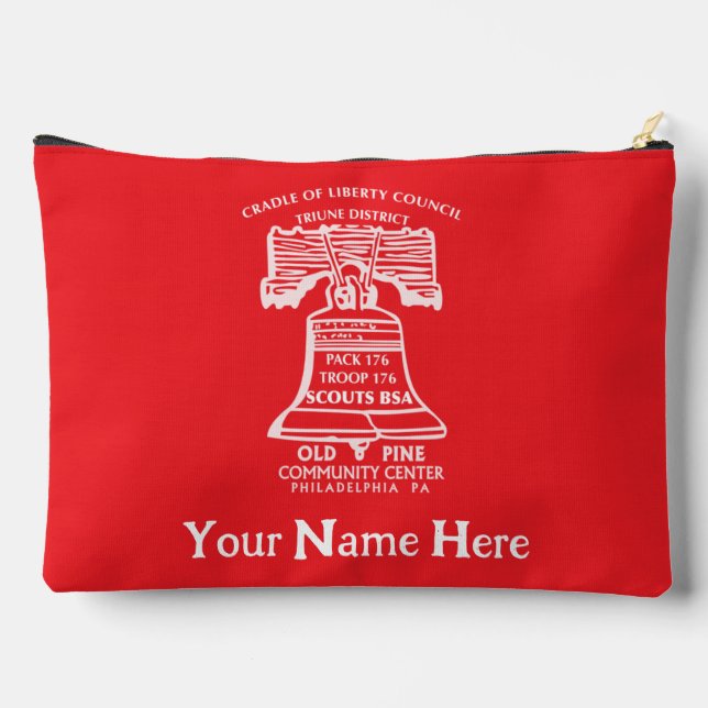 Bolsito Accesorio Grande Accessory Pouch Large - Red (Personalized) (Reverso )