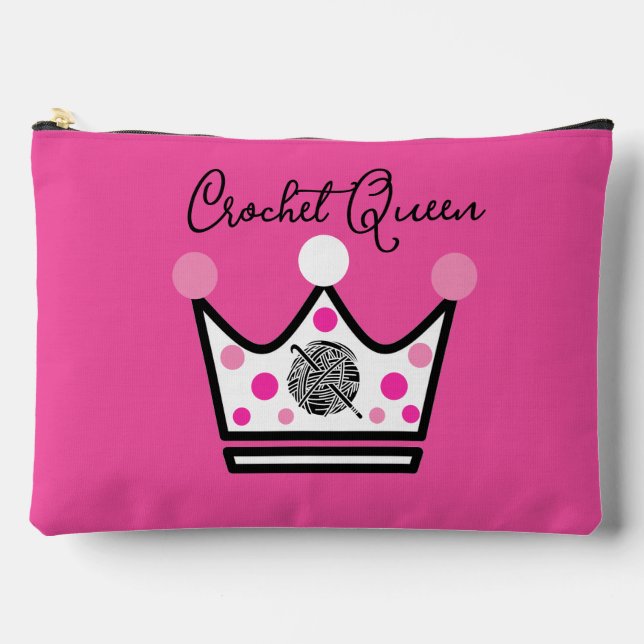 Bolsito Accesorio Grande Adorable Crochet Queen Gift (Anverso)
