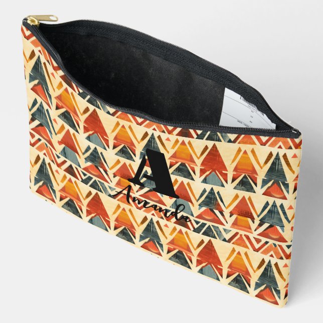 Bolsito Accesorio Grande África Amhara Etiopía Patrón geométrico 1 (Abierto)