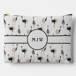 Bolsito Accesorio Grande Amantes De Las Aves De Emus Monogramados