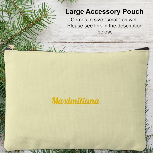 Bolsito Accesorio Grande Amarillo - Papel accesorio grande sólido (Large Accessory Pouch - Yellow - Solid by Leapfroglisics shop)