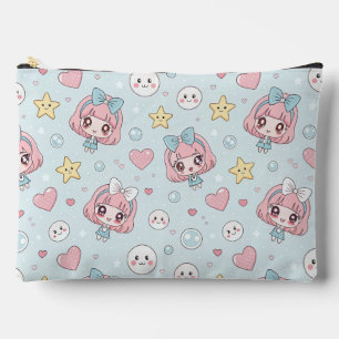 Bolsito Accesorio Grande Anime Kawaii with Hearts and Star