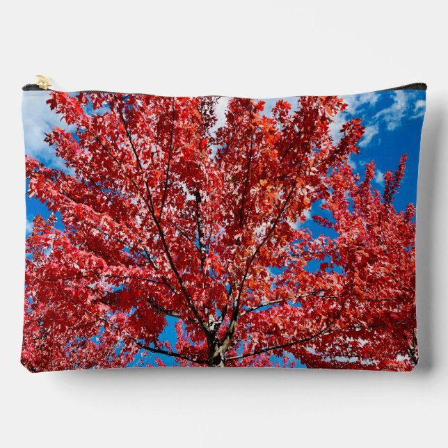 Bolsito Accesorio Grande Árbol de hojas rojas en otoño (Anverso)