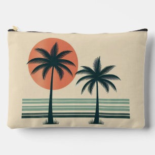 Bolsito Accesorio Grande Árbol de palmeras tropicales retro/vintage