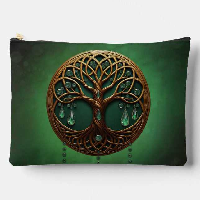 Bolsito Accesorio Grande Árbol estilizado de vida (Anverso)