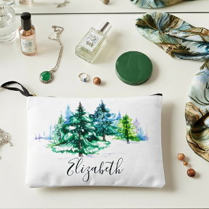 Bolsito Accesorio Grande Árboles personalizados de acuarela