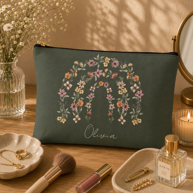 Bolsito Accesorio Grande Arcoíris floral boho (Subido por el creador)