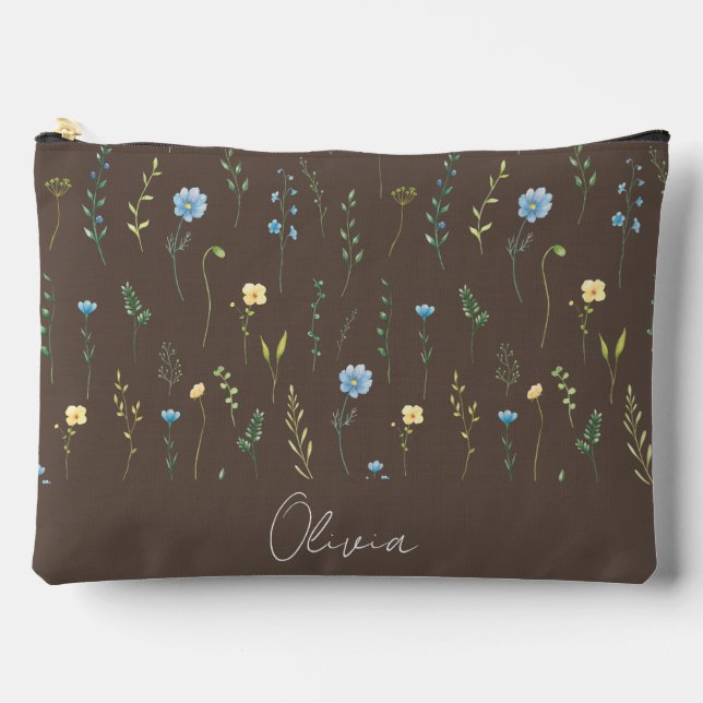 Bolsito Accesorio Grande Arcoiris floral de Boho (Anverso)