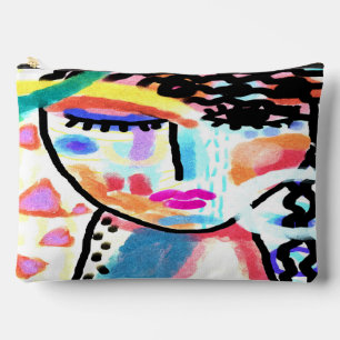 Bolsito Accesorio Grande Arte abstracto colorido