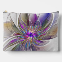 Arte abstracto fractal de flor enérgico y colorido