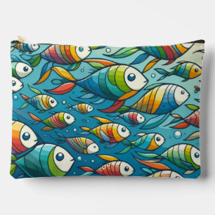 Bolsito Accesorio Grande Arte colorido de peces submarinos