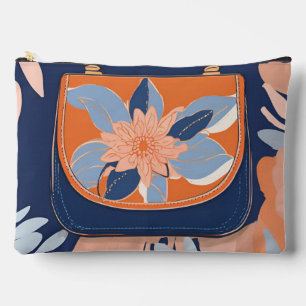 Bolsito Accesorio Grande Arte de IA de Naranja Azul Tropical