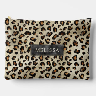 Bolsito Accesorio Grande Arte de Impresión Animal Leopardo Textura de Pelaj