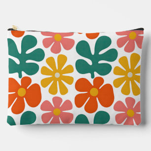 Bolsito Accesorio Grande Arte floral retro de los 70