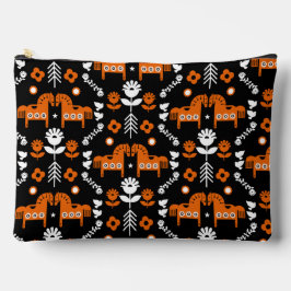 Bolsito Accesorio Grande Arte folclórico escandinavo de caballos