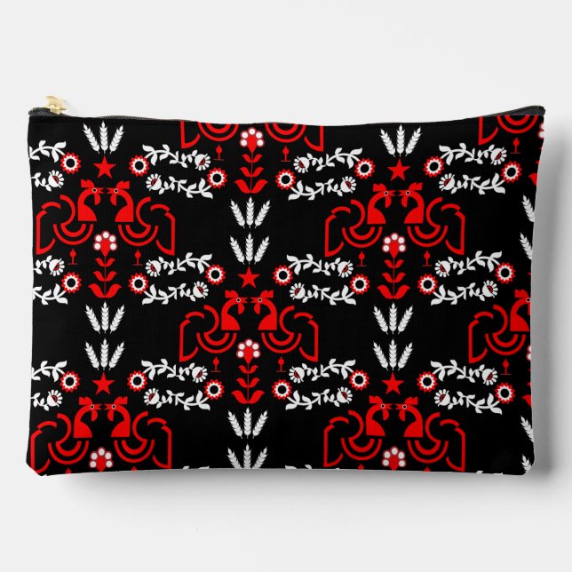 Bolsito Accesorio Grande Arte folclórico escandinavo de Cockerel (Anverso)