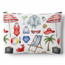 ARTÍCULOS DE VERANO DE VACACIONES ROJO BLANCO AZUL