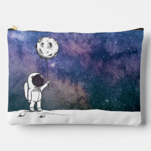 Bolsito Accesorio Grande Astronauta en el espacio con globo lunar cosmos es
