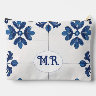Bolsito Accesorio Grande Azul Índigo Azulejo Decorativo Portugués de Lisboa