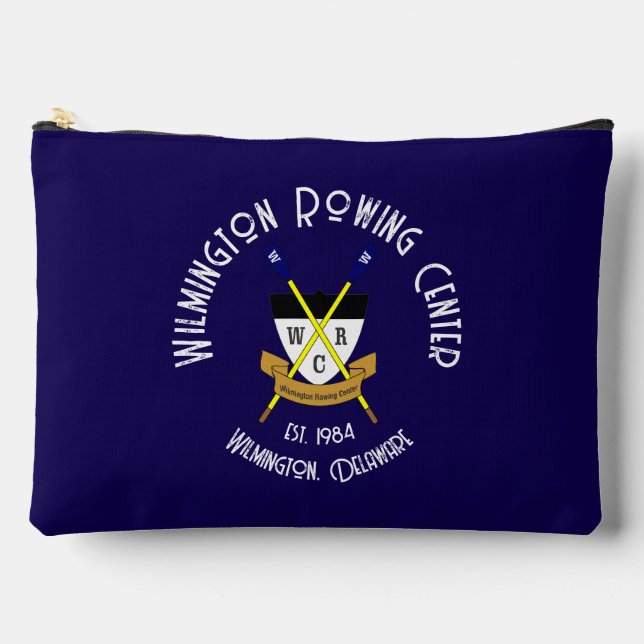 Bolsito Accesorio Grande Azul largo de zip (Anverso)