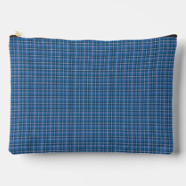 Bolsito Accesorio Grande Azul Negro Cuadro Clásico Patrón Moderno