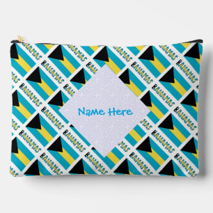 Bolsito Accesorio Grande Bahamas Bandera Bahameña Azulejo Personalización A
