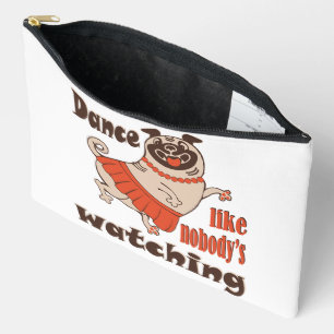 Bolsito Accesorio Grande Baila como nadie ve a la chica Pug Dog