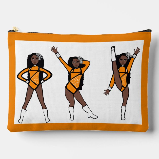 Bolsito Accesorio Grande Bailarín Diamante Naranja A (Anverso)